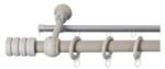 Sn Deco Group Galerie simpla lemn masiv Pisa, nuanta gri-antic, 240 cm - SINA U INCLUSA Suport draperie
