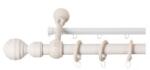 Sn Deco Group Galerie simpla lemn masiv Regal, nuanta alb-antic, 200 cm - SINA U INCLUSA Suport draperie
