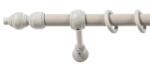 Sn Deco Group Galerie simpla lemn masiv Filigrano, consola standard, nuanta gri-antic, 120 cm - KIT COMPLET Suport draperie