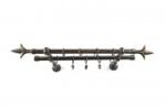 Sn Deco Group Galerie dubla metalica Lance 16mm, negru auriu, 120 cm, prindere tavan - KIT COMPLET Suport draperie