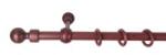 Sn Deco Group Galerie simpla lemn masiv Giro, consola standard, nuanta mahon, 240 cm - KIT COMPLET Suport draperie