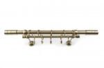 Sn Deco Group Galerie dubla metalica Tub 25mm cu 16mm, bronz antic, 240 cm, prindere tavan, KIT COMPLET Suport draperie