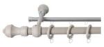 Sn Deco Group Galerie simpla lemn masiv Ares, nuanta gri-antic, 260 cm - SINA U INCLUSA Suport draperie