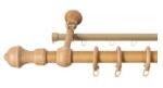 Sn Deco Group Galerie simpla lemn masiv Ares, nuanta stejar, 240 cm - SINA U INCLUSA Suport draperie