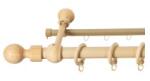 Sn Deco Group Galerie simpla lemn masiv Giro, nuanta natur, 220 cm - SINA U INCLUSA Suport draperie