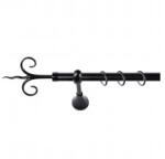 Sn Deco Group Galerie metalica Copac 16mm, negru, 160 cm - KIT COMPLET Suport draperie