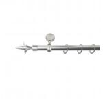 Sn Deco Group Galerie metalica Lance 16mm, nichel satinat, 160 cm - KIT COMPLET Suport draperie