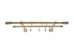 Sn Deco Group Galerie dubla metalica Con Briliant 19mm, bronz antic, 300 cm, prindere tavan, KIT COMPLET Suport draperie