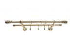 Sn Deco Group Galerie dubla metalica Con Briliant 19mm, bronz antic, 160 cm, prindere tavan, KIT COMPLET Suport draperie