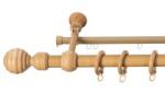 Sn Deco Group Galerie simpla lemn masiv Regal, nuanta stejar, 180 cm - SINA U INCLUSA Suport draperie