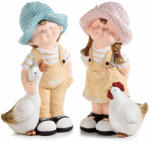 Decorer Set 2 figurine Fetita Baietel ceramica cm 25.5x14.5x44 cm (A72.08.99)