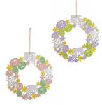 Decorer Set 2 Coronite lemn decor Iepurasi 30 cm (A51.51.86B)