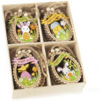 Decorer Set 48 oua decorative Paste lemn multicolor 5.5x8 cm (A51.34.54)