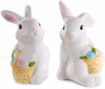 Decorer Set 2 figurine Iepurasi Paste ceramica multicolora 7.5x6x9 cm (A71.50.97)