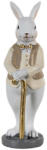 Clayre & Eef Figurina Iepuras Paste Boy polirasina bej alb 5x5x15 cm (6PR3585)
