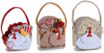 Decorer Set 3 gentute textil 11x6.5x19 cm (A56.42.14)