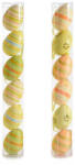 Decorer Set 12 oua Paste portocaliu verde 4x6 cm (A54.45.01Cdeco)