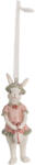 Clayre & Eef Set 6 figurine Iepurasi Girl Paste polirasina 4x4x10 cm (6PR4990)