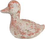 Clayre & Eef Figurina Ratusca piatra gri rosie 15x8x12 cm (6TE0552)