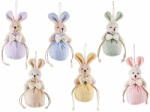 Decorer Set 18 figurine Iepurasi textil multicolor 6.5x10 cm (A57.06.27)