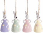 Decorer Set 4 figurine Iepurasi ceramica multicolora 3.5x8 cm (A71.50.74)