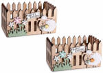 Decorer Set 2 cosulete Paste lemn multicolor 15x9x8 cm (A51.57.59)