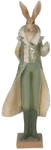 Clayre & Eef Figurina Iepuras Paste Boy din polirasina verde 11x8x33 cm (6PR3591)