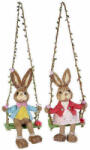 Decorer Set 2 figurine Iepurasi Paste cu leagan 19x15x36 cm (A58.06.47)