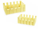 Decorer Set 2 cosuri din lemn galben 27x18x10 cm (A51.43.90B)