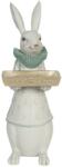 Clayre & Eef Figurina Iepuras Paste Girl din polirasina alb verde 15 cm x 13 cm x 37 h (6PR3155)