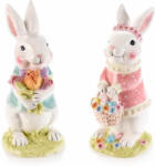 Decorer Set 2 figurine Iepurasi Paste ceramica 10.5x12.5x22.5 cm (A71.48.04)