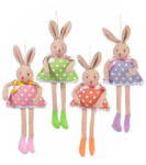 Decorer Set 4 figurine Iepurasi suspendabili din textil 14x34 cm (A56.29.41A)