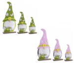 Decorer Set 6 figurine Gnomi lemn 15x4x30 cm, 10x4x20.5 cm, 7.5x4x15.5 cm (A51.52.56A)