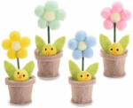 Decorer Set 4 flori artificiale cu puisori din textil 3x9 cm (A56.37.40)