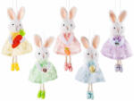 Decorer Set 5 figurine Iepurasi Paste textil multicolor 17 cm (A16.18.09)
