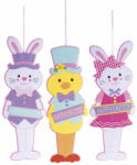 Decorer Set 3 figurine Paste textil multicolor 13.5x38 cm (A56.46.88)
