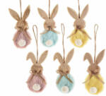 Decorer Set 6 Iepurasi suspendabili din textil 6x13 cm (A51.44.15)