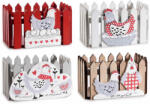Decorer Set 4 cosulete Paste lemn multicolor 12x8x7 cm (A51.55.27)