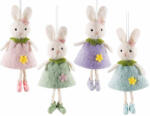 Decorer Set 4 figurine Iepurasi Paste textil multicolor 16 cm (A16.18.10)