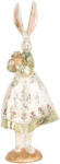 Clayre & Eef Figurina Iepuras Paste polirasina bej aurie 12x9x33 cm (6PR5515)