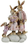 Clayre & Eef Figurine Iepurasi Paste din polirasina roz 11x6x18 cm (6PR3540)