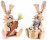Decorer Set 2 figurine Iepurasi din textil crem 19x15x30 cm (A56.39.29)