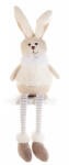 Decorer Figurina Iepuras Paste din textil crem 14x9x55 cm (A56.37.49B)