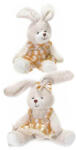 Decorer Set 2 figurine Iepurasi textil crem portocaliu 11x11x23 cm (A57.03.40B)