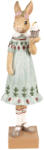 Clayre & Eef Figurina Iepuras Girl Paste polirasina multicolora 9x8x28 cm (6PR5002)