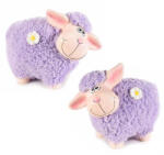 Decorer Set 2 figurine Oite din ceramica si textil mov 15x9x14 cm (A70.03.39A)