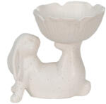 Clayre & Eef Figurina Iepuras Paste polirasina alba 15x11x14 cm (6CE1429)