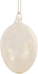 Clayre & Eef Set 6 oua decorative Paste sticla galbena 6x10 cm (6GL4448)