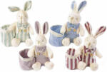 Decorer Set 4 figurine Iepurasi textil multicolor 13x6x19 cm (A57.04.03)