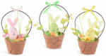 Decorer Set 3 cosulete decorative cu figurine Iepurasi 10x7x14 cm (A54.43.47)